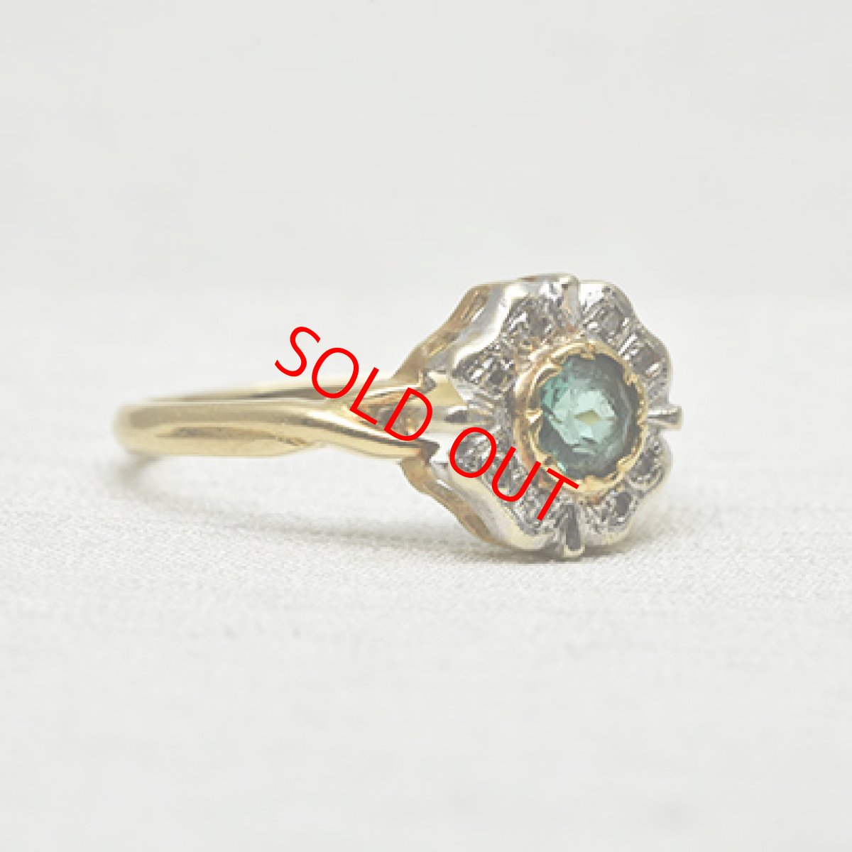 画像4: Sold 18ct.トルマリン ダイヤモンドリング (4)