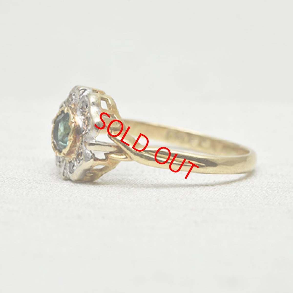 画像2: Sold 18ct.トルマリン ダイヤモンドリング (2)