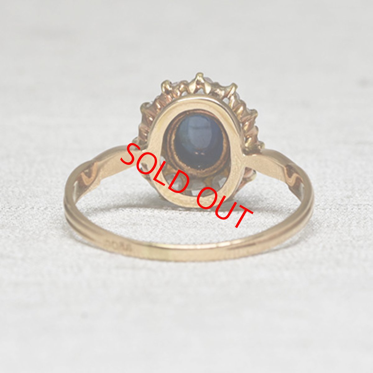 画像4: Sold 14ct.サファイア・ダイヤモンドリング (4)