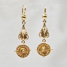 画像1: Sold 18ct,ダイヤモンドイヤリング (1)