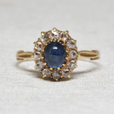 画像1: Sold 14ct.サファイア・ダイヤモンドリング (1)
