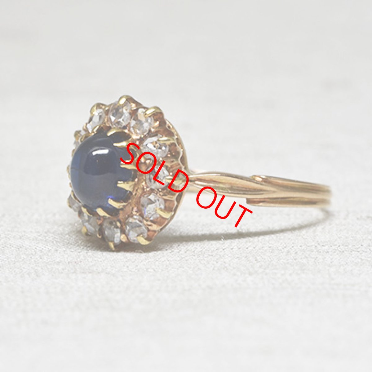 画像2: Sold 14ct.サファイア・ダイヤモンドリング (2)