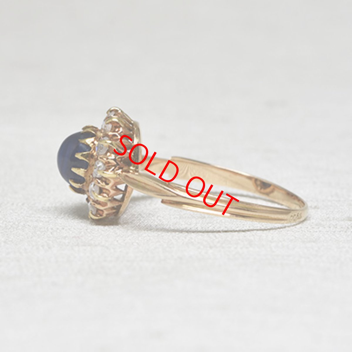 画像3: Sold 14ct.サファイア・ダイヤモンドリング (3)