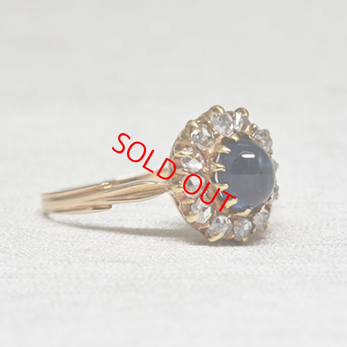 画像5: Sold 14ct.サファイア・ダイヤモンドリング (5)