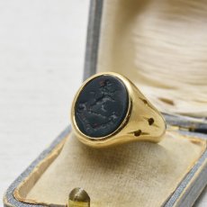 画像6: Sold 18ct.ブラッドストーンインタリオリング (6)