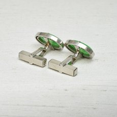 画像2: Sold Pt.翡翠カフリンクス (2)