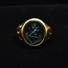 画像5: Sold 18ct.ブラッドストーンインタリオリング (5)