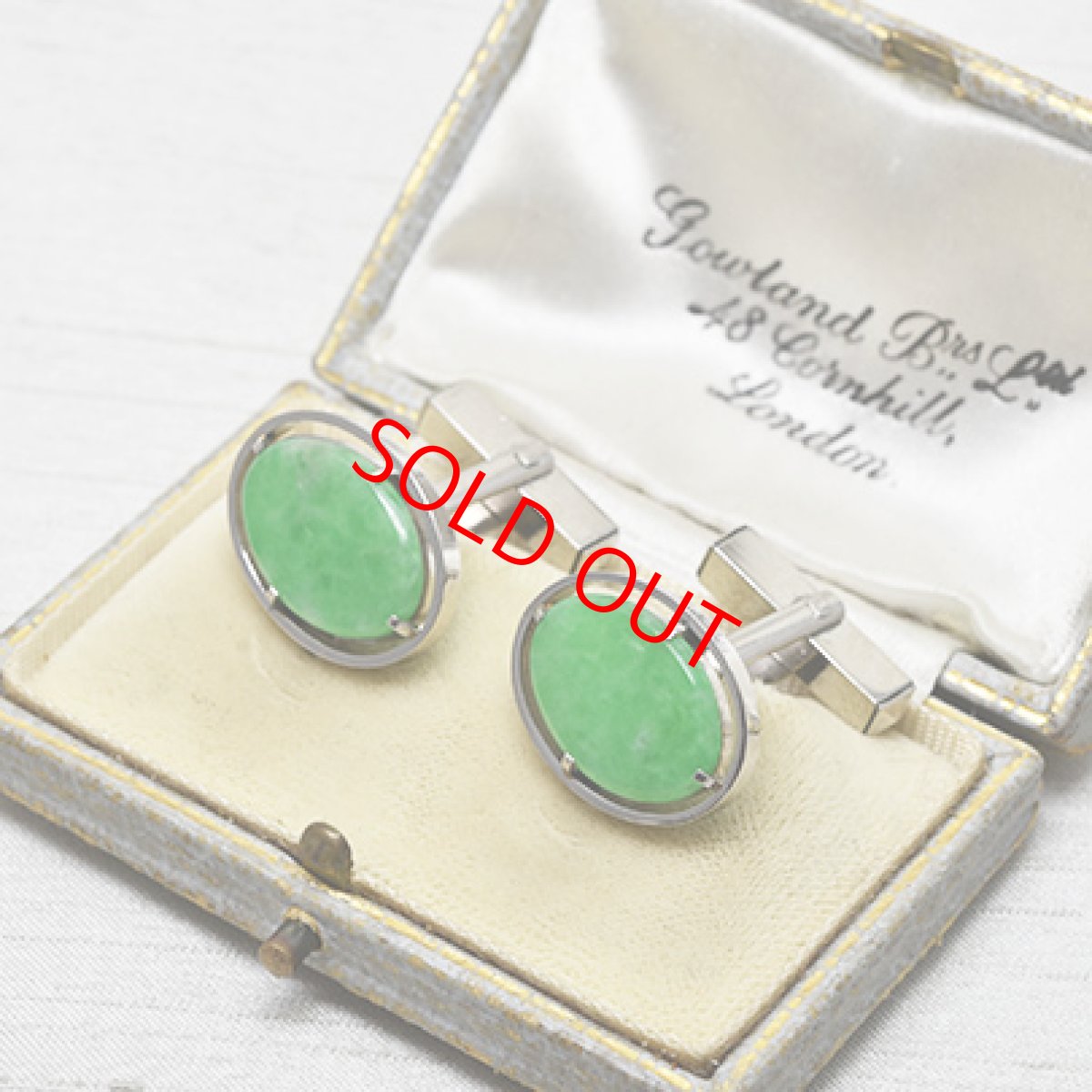 画像5: Sold Pt.翡翠カフリンクス (5)