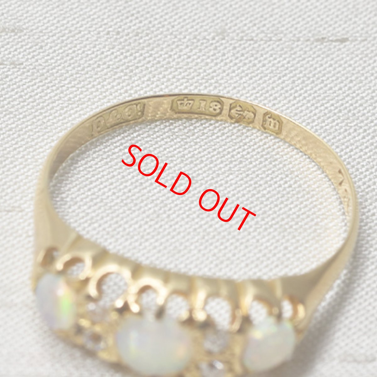 画像6: 18ct,オパール・ダイヤモンドリング Sold (6)