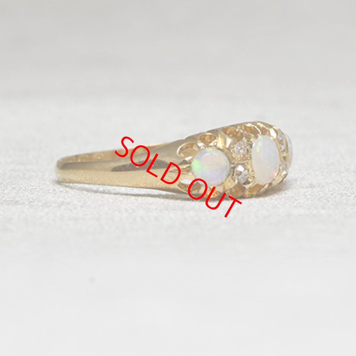 画像5: 18ct,オパール・ダイヤモンドリング Sold (5)