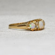 画像5: 18ct,オパール・ダイヤモンドリング Sold (5)