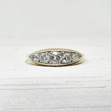 画像1: 18ct (Pt).ダイヤモンドリング (1)