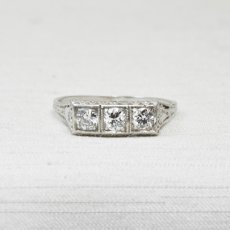 画像1: （Pt.）ダイヤモンド リング (1)