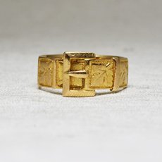 画像1: 18ct,バックルリング　 (1)