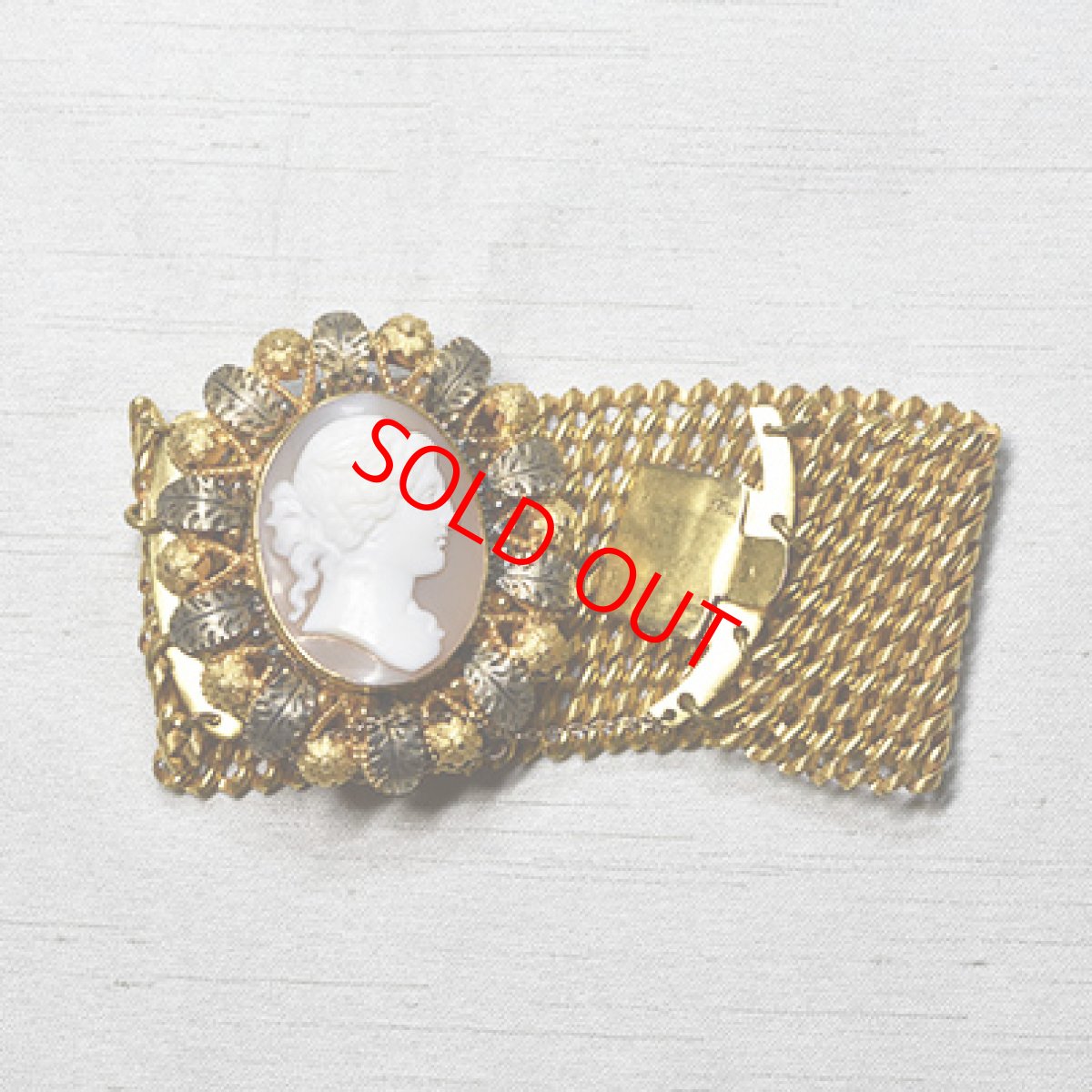 画像3: Sold ピンチベック シャルカメオブレスレット (3)