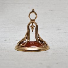 画像1: Sold ゴールドケース コーネリアンシール (1)