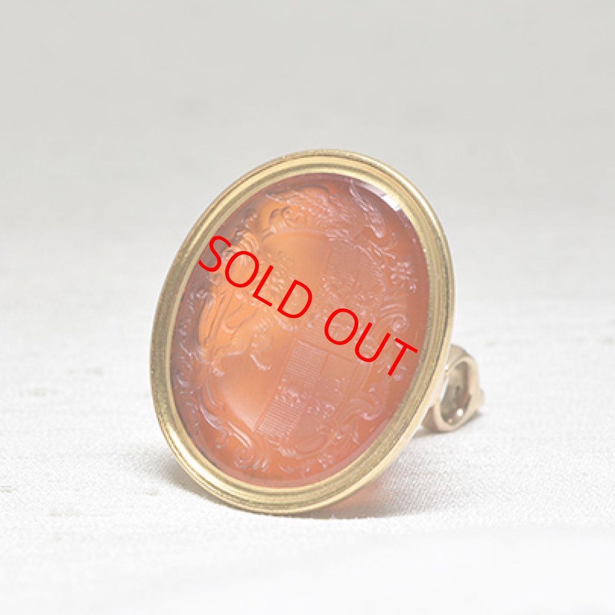 画像5: Sold ゴールドケース コーネリアンシール (5)