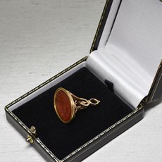 画像7: Sold ゴールドケース コーネリアンシール (7)