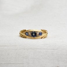 画像1: Slod 18ct.サファイアダイヤモンドリング (1)