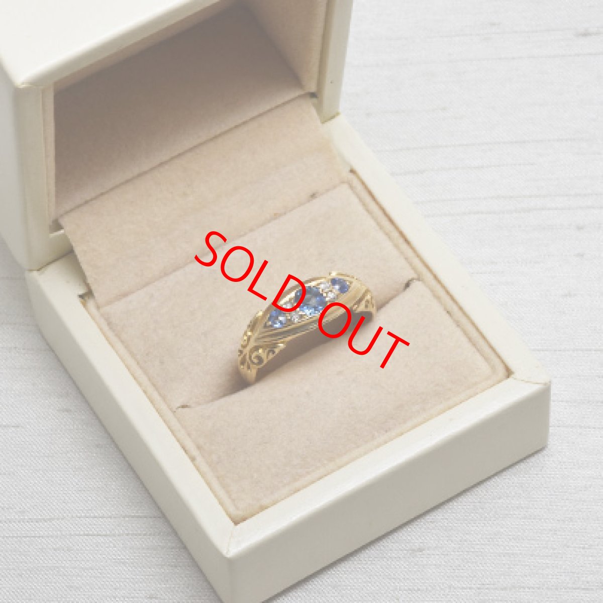 画像6: Slod 18ct.サファイアダイヤモンドリング (6)