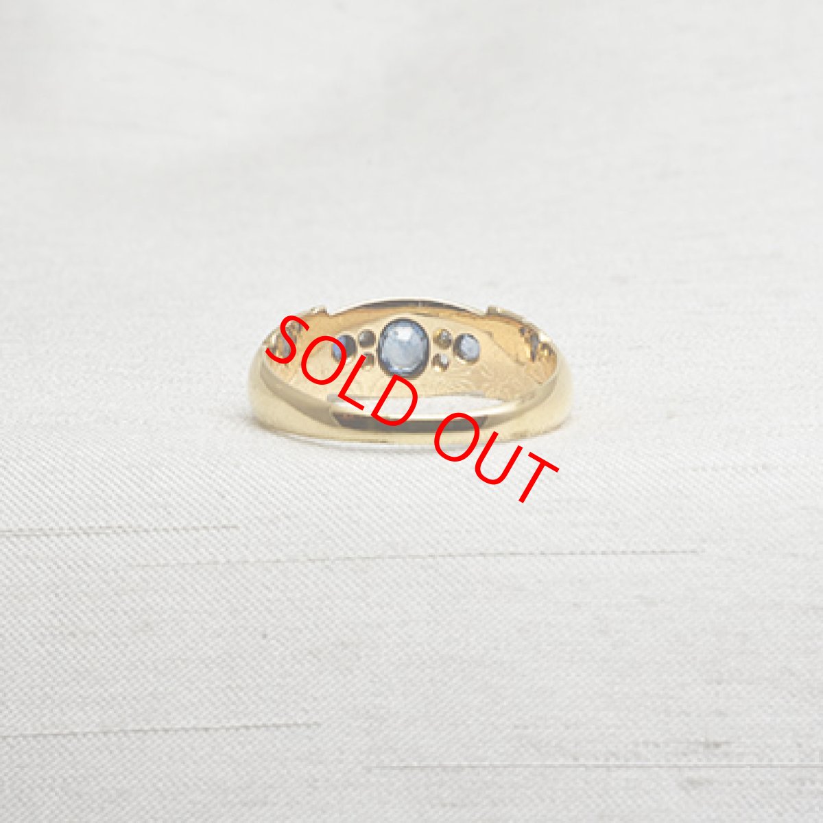 画像3: Slod 18ct.サファイアダイヤモンドリング (3)