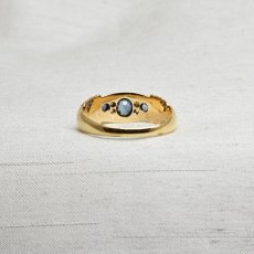 画像3: Slod 18ct.サファイアダイヤモンドリング (3)