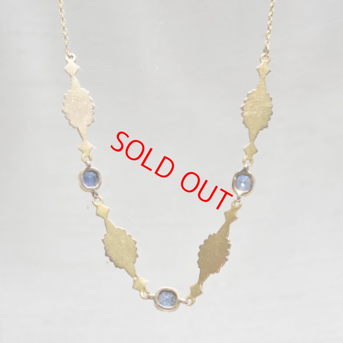 画像2: Sold 14ct.サファイアネックレス (2)