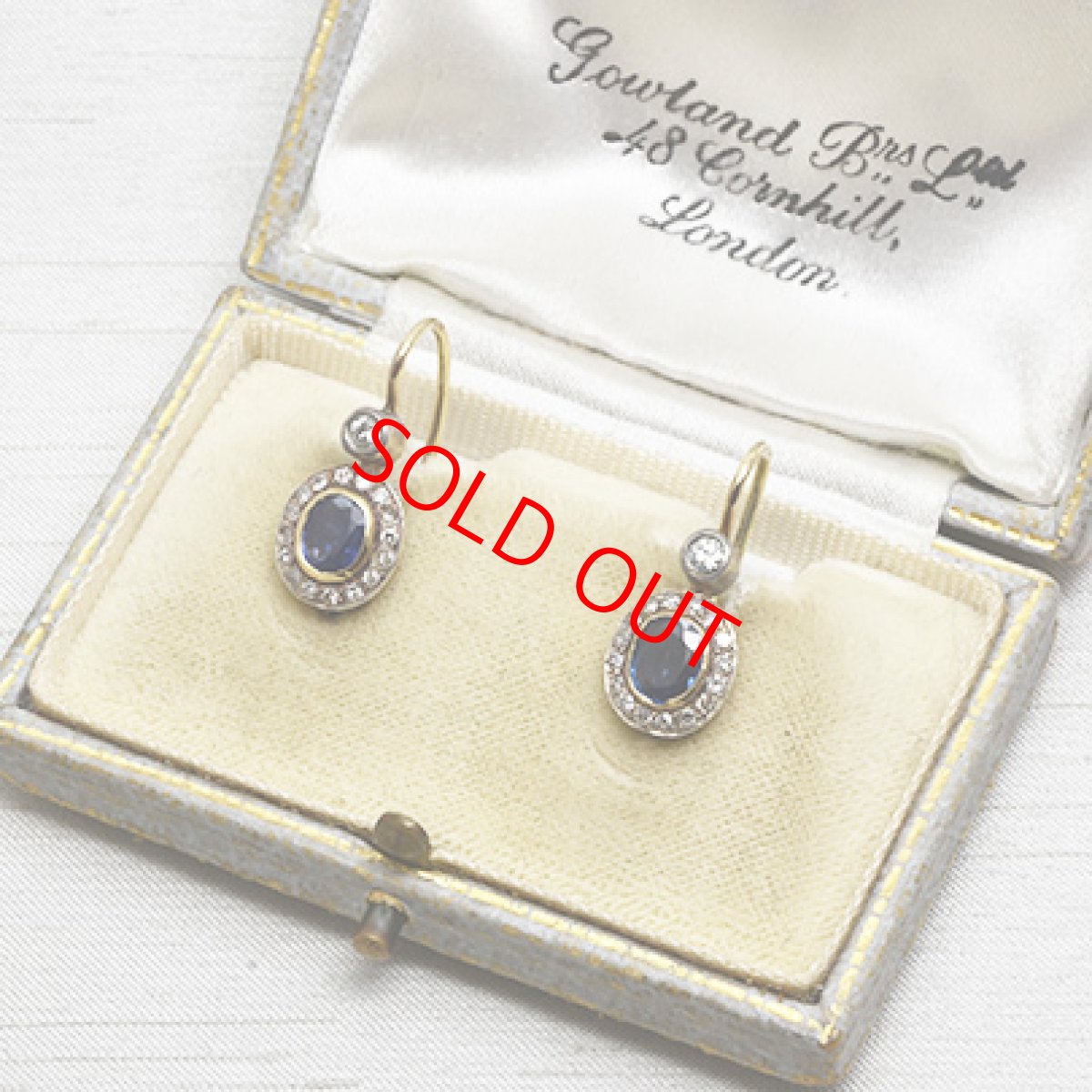 画像6: Sold 18ct.sv.サファイアダイヤモンドイヤリング (6)