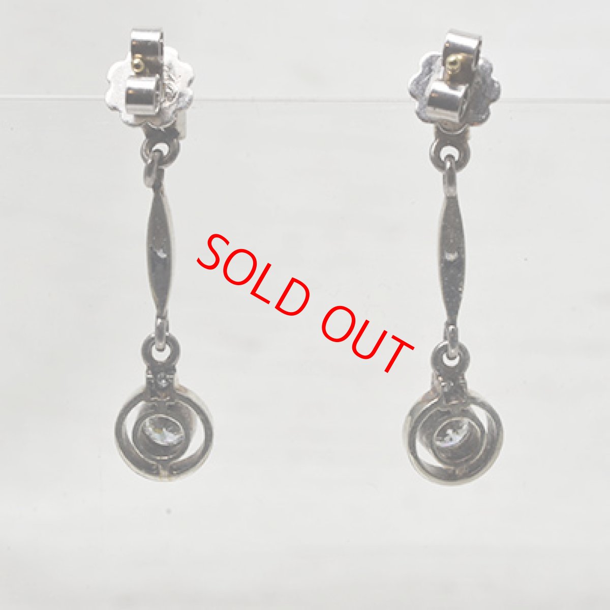 画像4: Sold 14ct.wg.ダイヤモンドイヤリング (4)