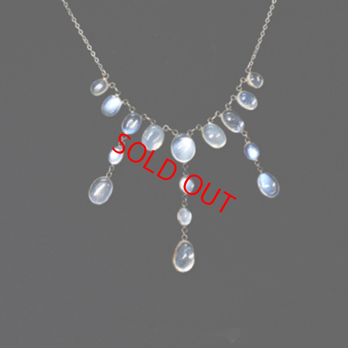 画像1: Sold シルバー・ムーンストーンネックレス (1)