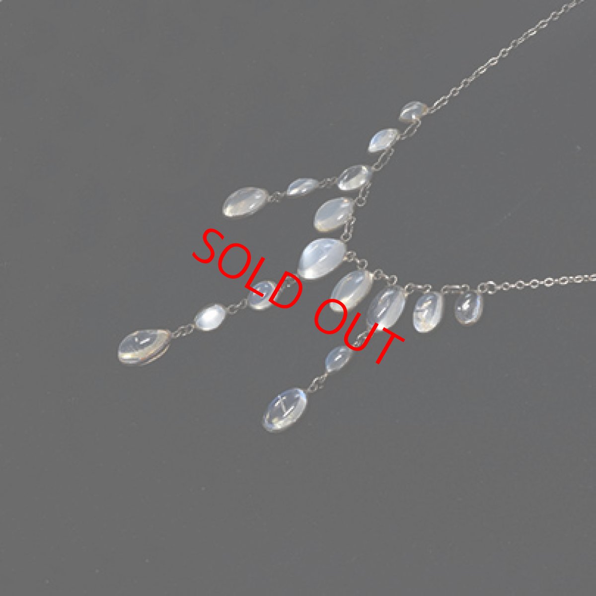 画像2: Sold シルバー・ムーンストーンネックレス (2)