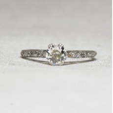 画像1: プラチナ・ダイヤモンドリング (1)