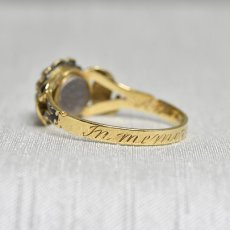 画像3: Sold 18ct.エナメル パール オニキス カメオリング (3)
