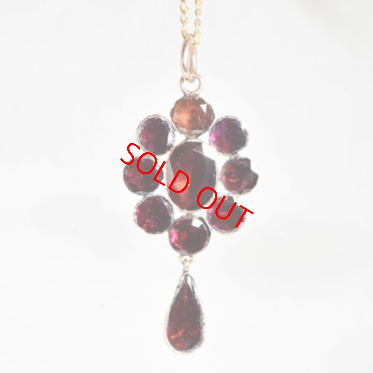 画像1: 9ct.ガーネットペンダント (1)