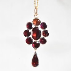 画像1: 9ct.ガーネットペンダント (1)