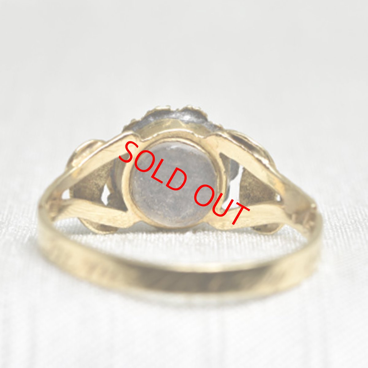 画像6: Sold 18ct.エナメル パール オニキス カメオリング (6)