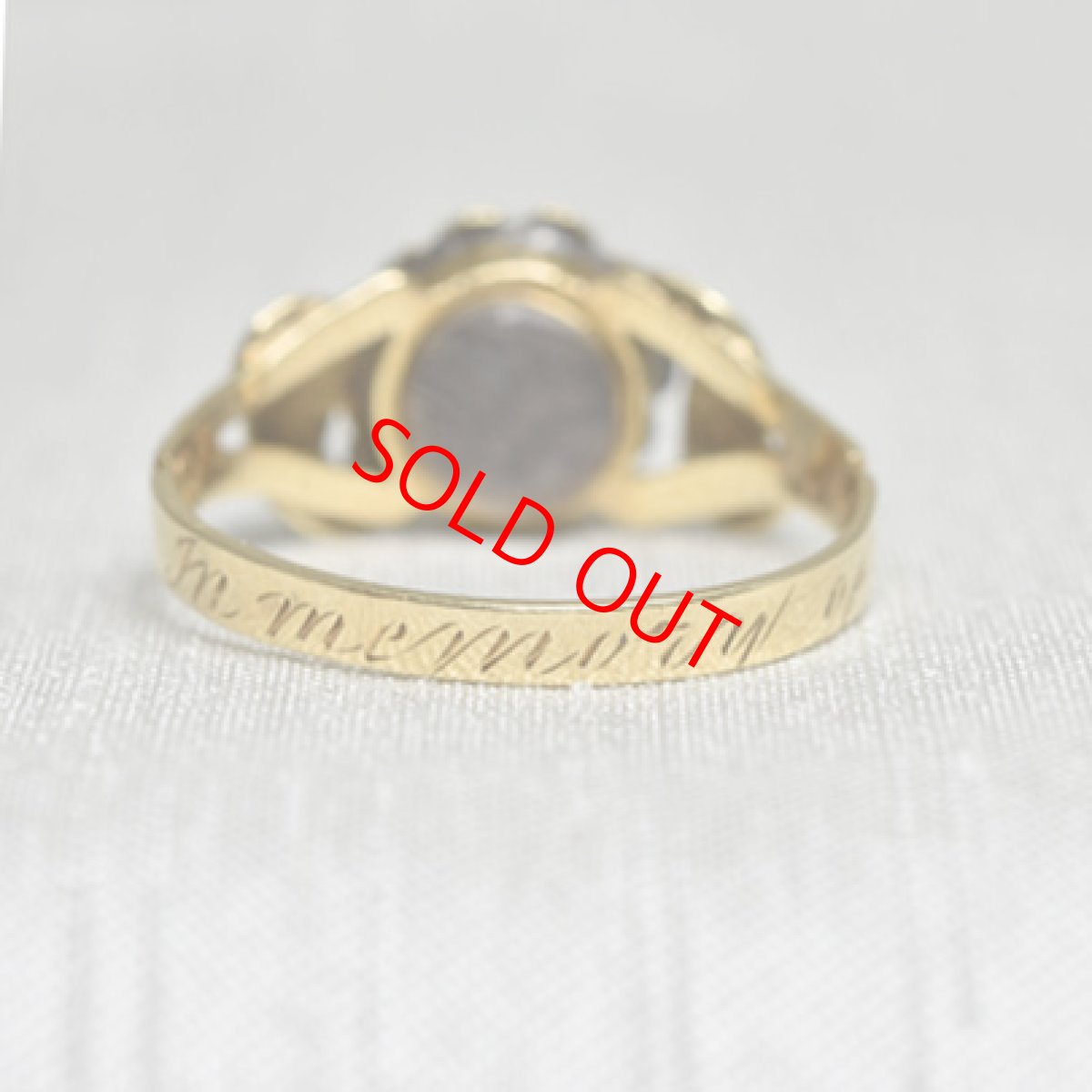 画像4: Sold 18ct.エナメル パール オニキス カメオリング (4)