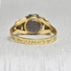 画像4: Sold 18ct.エナメル パール オニキス カメオリング (4)