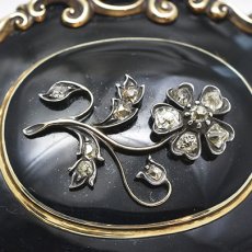 画像4: ゴールド・ダイヤモンド・エナメルブローチ (4)