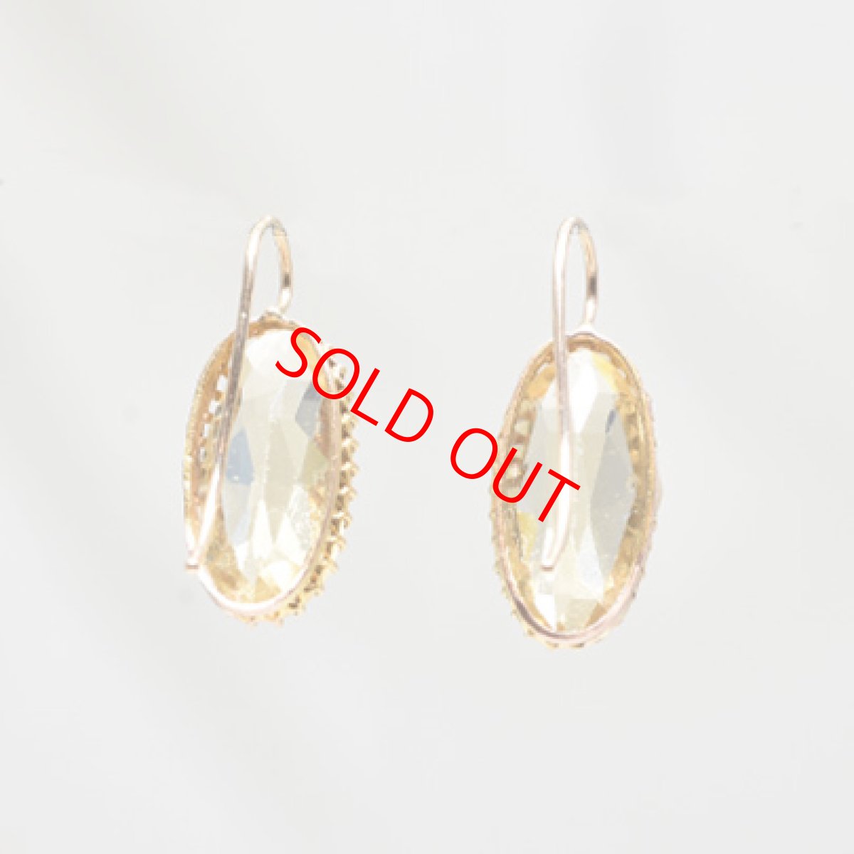 画像2: Sold ゴールド・シトリンイヤリング (2)