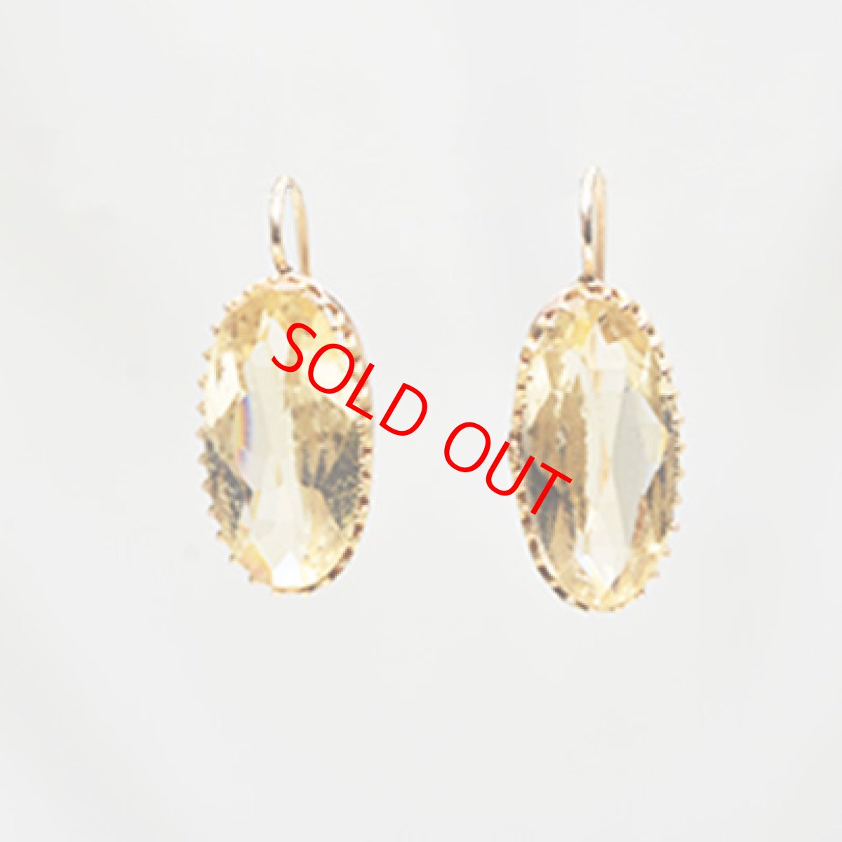 画像1: Sold ゴールド・シトリンイヤリング (1)