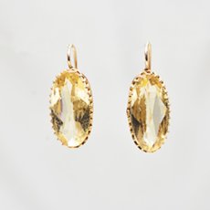 画像1: Sold ゴールド・シトリンイヤリング (1)