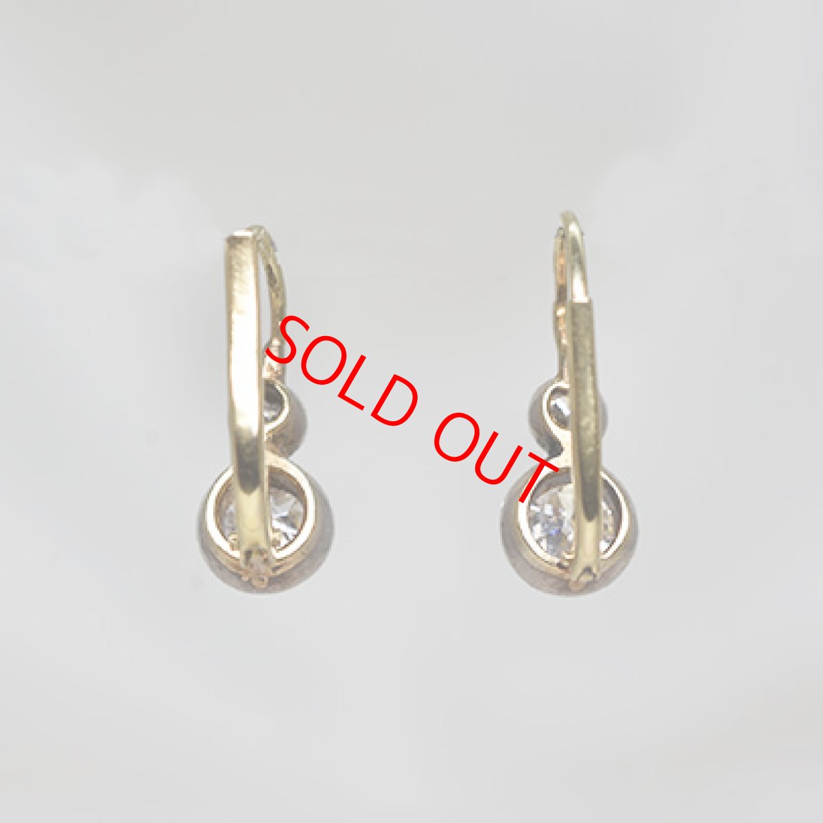 画像2: Sold １４14ct,シルバー・ダイヤモンドイヤリング (2)