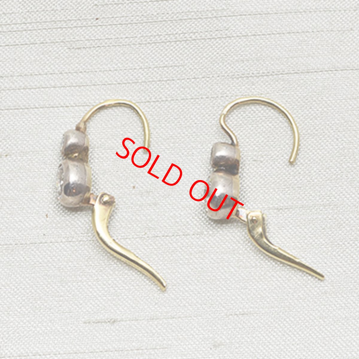 画像4: Sold １４14ct,シルバー・ダイヤモンドイヤリング (4)