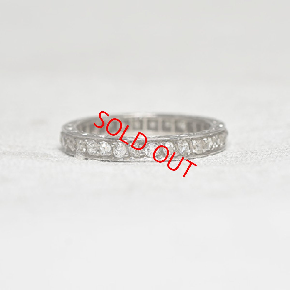 画像2: Sold（Pt）・ダイヤモンド・エタニティリング (2)