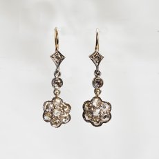 画像1: Sold 17ct(sv).ダイヤモンドイヤリング (1)