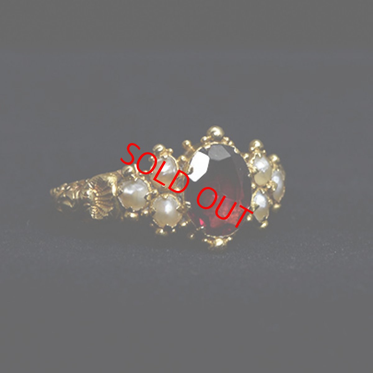 画像5: Sold G.ガーネット パールリング (5)