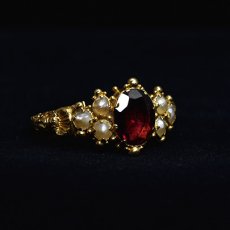 画像5: Sold G.ガーネット パールリング (5)