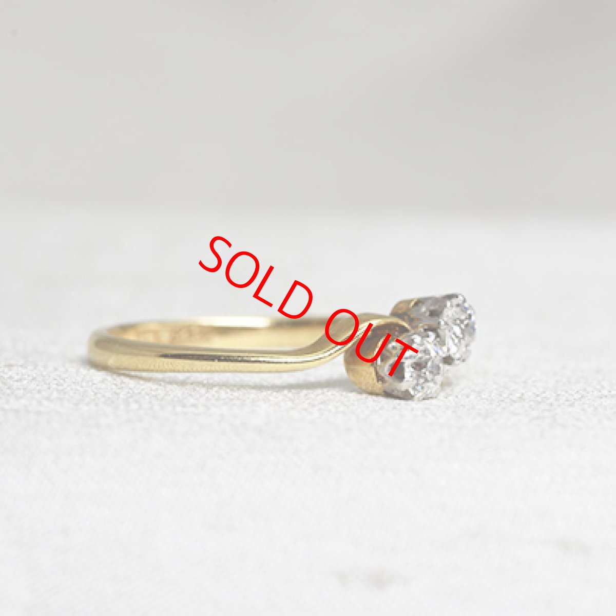 画像2: Sold 18ct.ダイヤモンドリング (2)