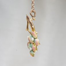 画像2: 9ct,パール・マットエナメルペンダント (2)